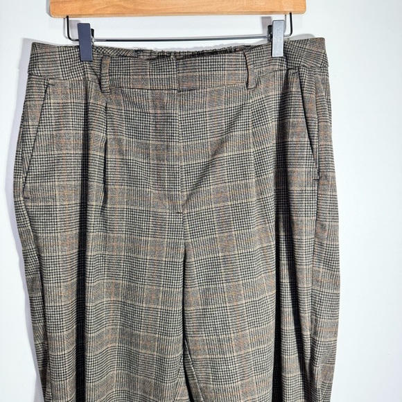 Old Navy High Rise Taylor Wide Leg Plaid Trouser Pants Size Large - Picture 3 of 11